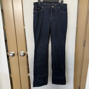 Wrangler Womens 28/5 Blue Dark Wash Q-Baby Boot Cut Denim Jeans
